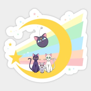 Moon Kitty Cats Sticker